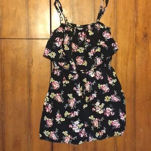 A romper with ruffles